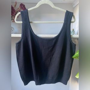 St John Basics Black Santana Knit Tank